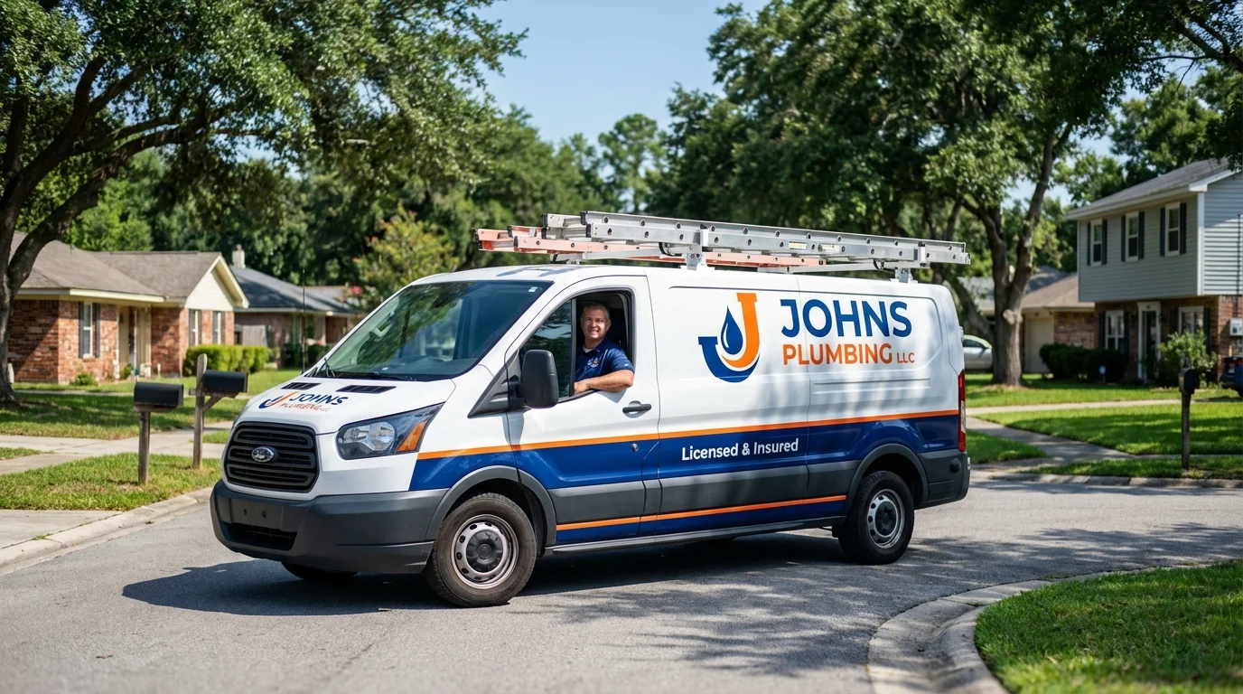 Johns Plumbing LLC service van in Minneota, MN