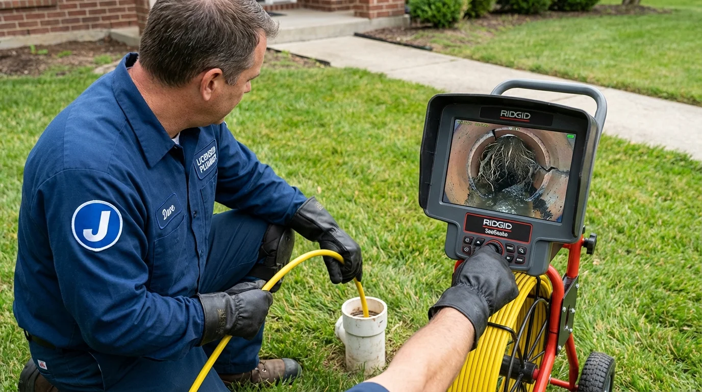 Sewer camera inspection being performed by Johns Plumbing LLC in Minneota